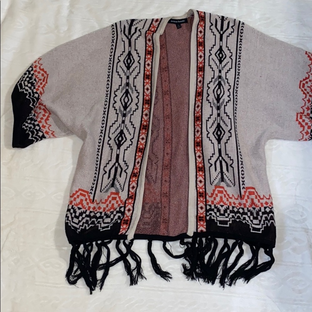 Tan/Coral Cardigan